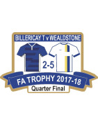 Billericay FA Trophy Quarter-Final match badge