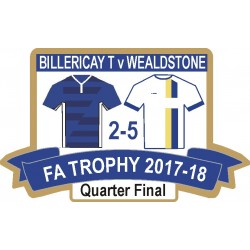 Billericay FA Trophy Quarter-Final match badge
