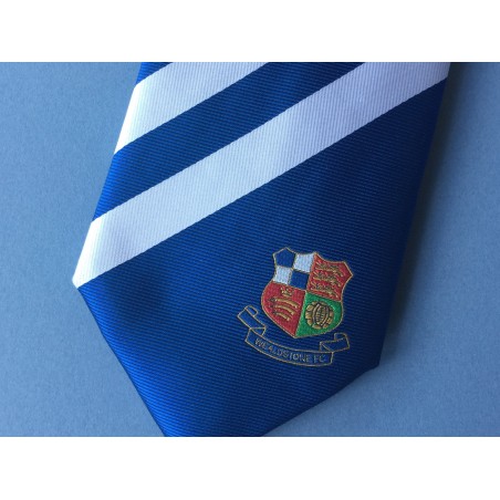 Wealdstone FC Tie Blue & White Striped