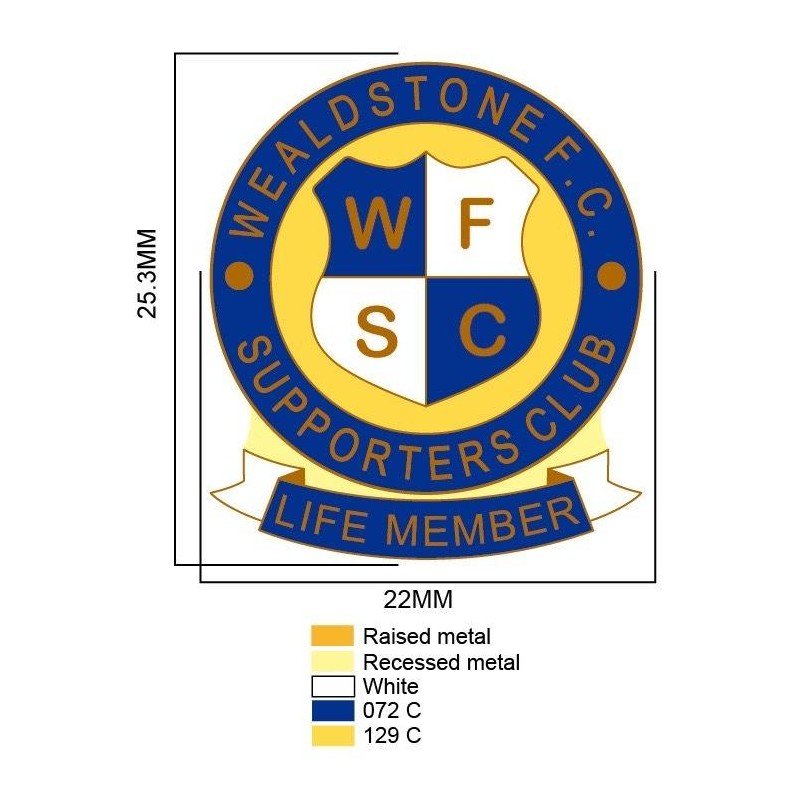 Wealdstone FCSC Life Members Badge