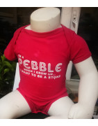 I'm a Pebble Pink Baby Vest - White Text