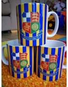 Wealdstone FC Blue & Amber Striped Mug