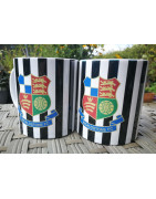 Wealdstone FC Black & White Striped Mug