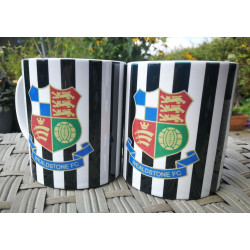Wealdstone FC Black & White Striped Mug
