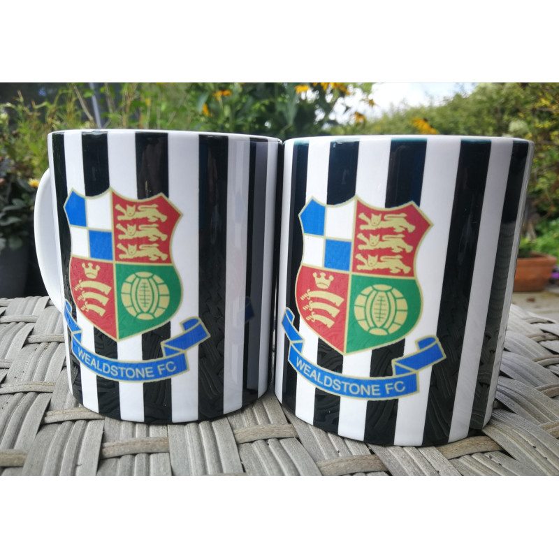 Wealdstone FC Black & White Striped Mug Wealdstone FC Black & White Striped Mug