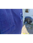 Navy Stones Contrast Polo Shirt