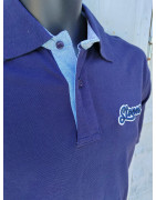 Navy Stones Contrast Polo Shirt