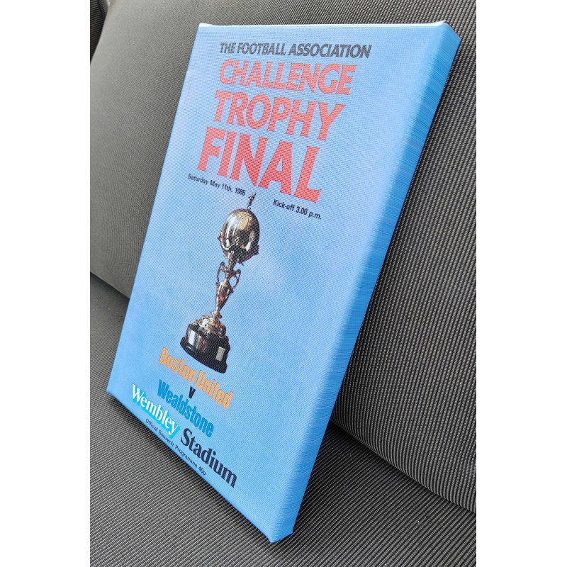 FA Trophy 1985 Programme Canvas Print