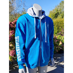 Wealdstone Sapphire & Grey Zipped Hoodie
