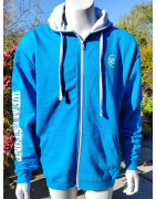Wealdstone Sapphire & Grey Zipped Hoodie