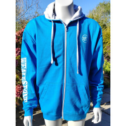 Wealdstone Sapphire & Grey Zipped Hoodie