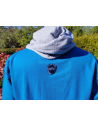 Wealdstone Sapphire & Grey Zipped Hoodie