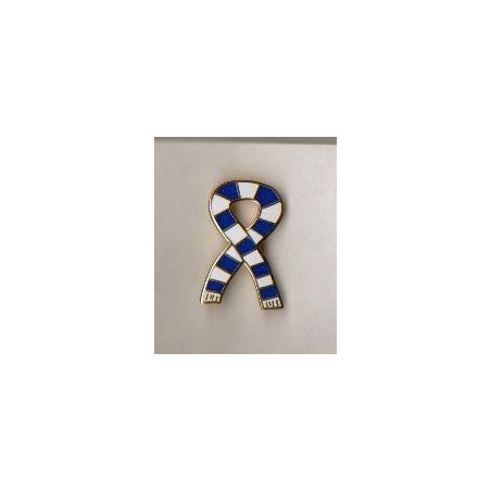 Blue and white scarf badge Blue and white scarf badge